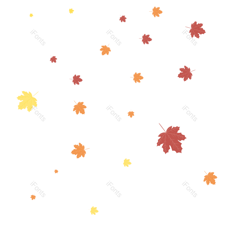 枫叶图片,冬季元素,黄色枫叶PNG,免抠素材